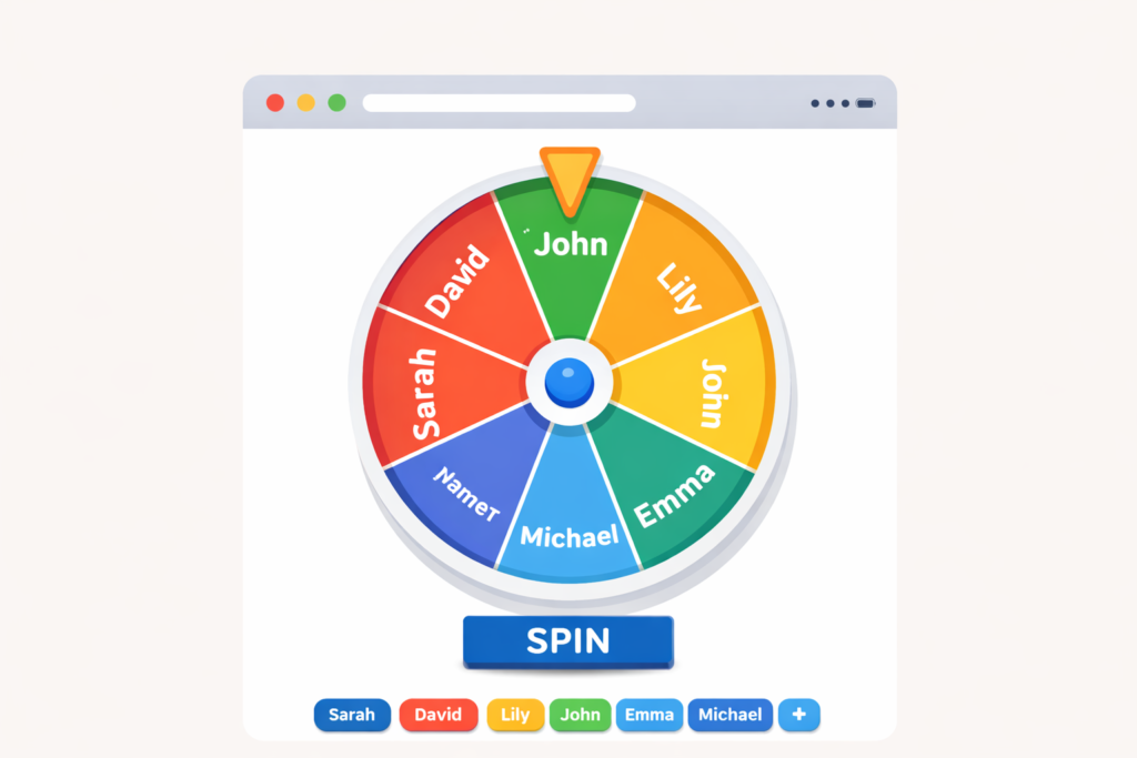 online spin wheel tool example