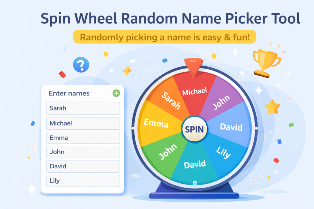 spin wheel random name picker tool